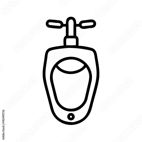 Outline of a bidet in a minimalist style, icon, vector 