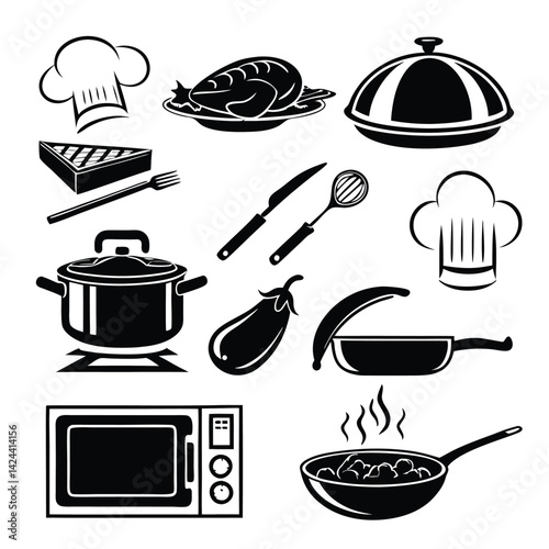 set of kitchen utensils