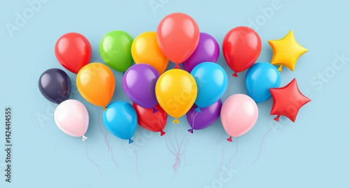 This colorful balloon vector illustration