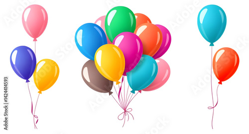 This colorful balloon vector illustration