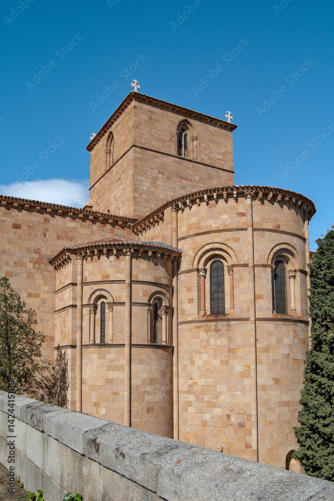 Apse and lower tower of the Church of Saints Vicente, Sabina, and Cristeta in Avila, Spain Apse and lower tower of the Church of Saints Vicente, Sabina, and Cristeta in Avila, Spain