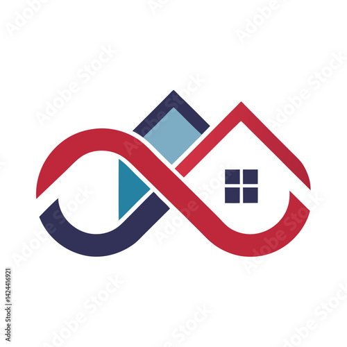 Modern infinity home logo for real estate businesses