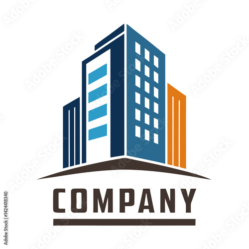 Modern Buildings Logo for Real Estate and Construction