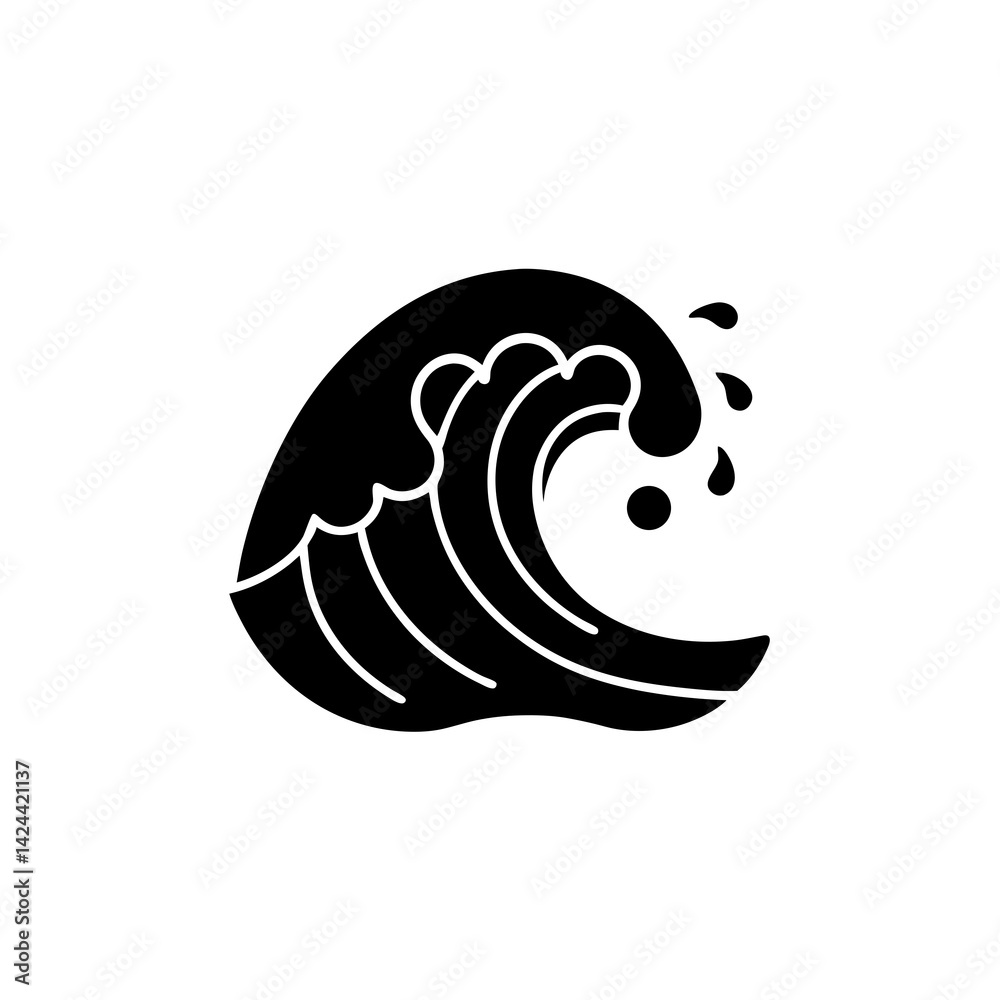 creative details Water Wave Icon vector Illustration 