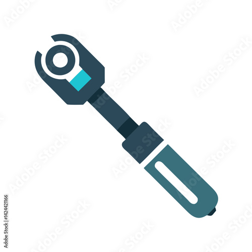 Illustrative ratchet wrench tool on a black background