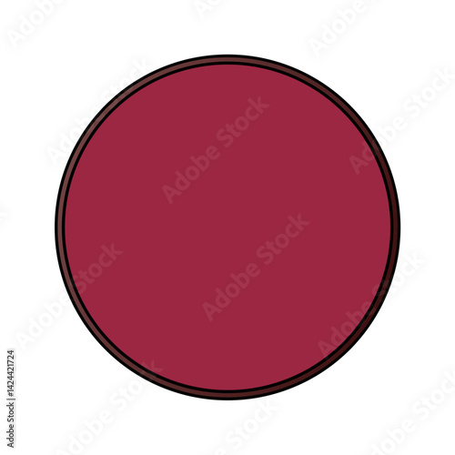 Free Download A simplistic illustration of a Maroon circle with a dark ring around, showcasing a modern and minimalistic design. frame or border vector illustration - GFXLoad
