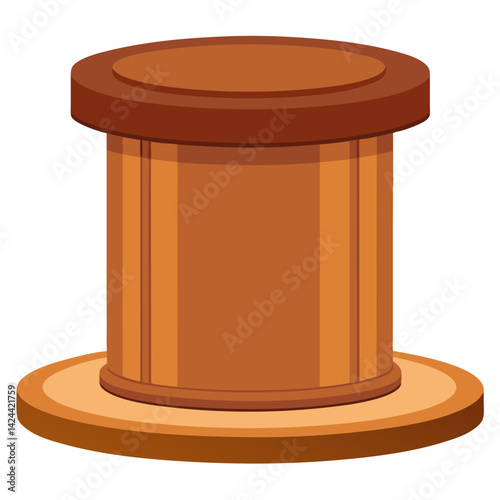 An illustrated Podium symbolizing authority and prominence in a simple design. A minimalist representation.