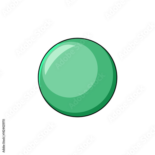 A simplistic circular graphic, a vibrant and smooth solid green color against a clear canvas, evoking a sense of pure aesthetic.