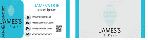 Modern and Professional Business Card Design,  IT Solution, Professional Contact Info. usiness Card for  IT Solution.   