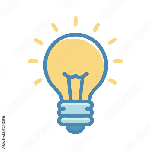 Lightbulb illustration radiating bright ideas on black background
