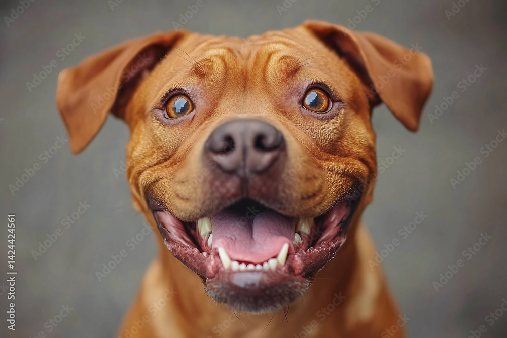 Generative AI Playful Purebred Puppy with funny Expressive Face