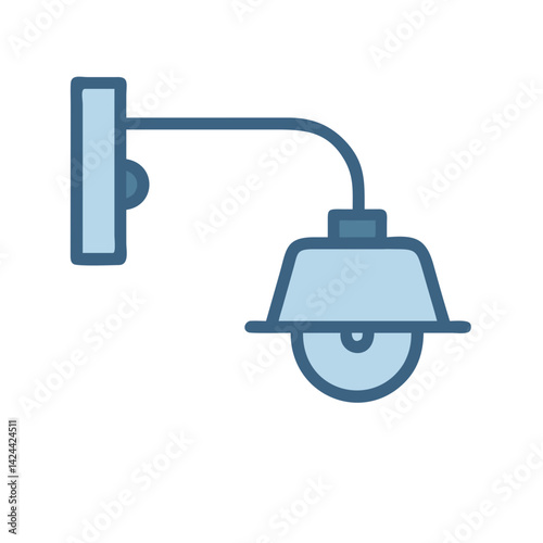 Decorative blue wall lamp, fixture, modern style design