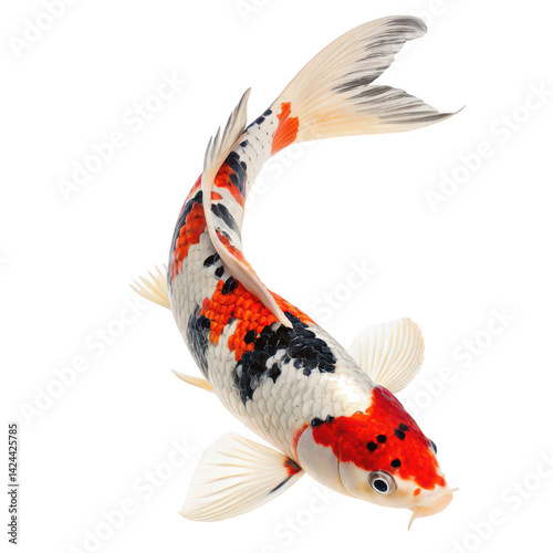 Japanese koi png decorative fish png pond animal png white background image