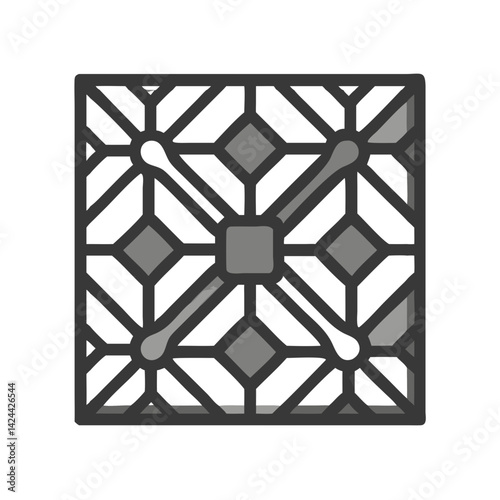 Abstract pattern design of a grill texture art