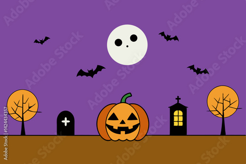 halloween background with pumpkin
