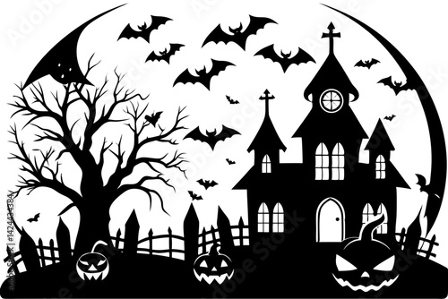spooky halloween house