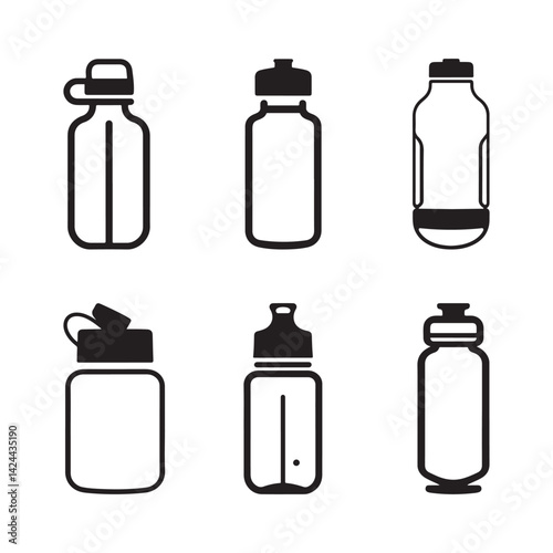 Water bottle flask vector illustration