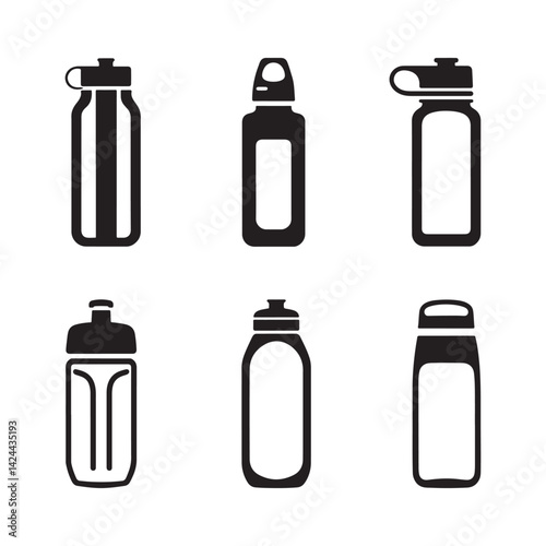 Water bottle flask vector illustration