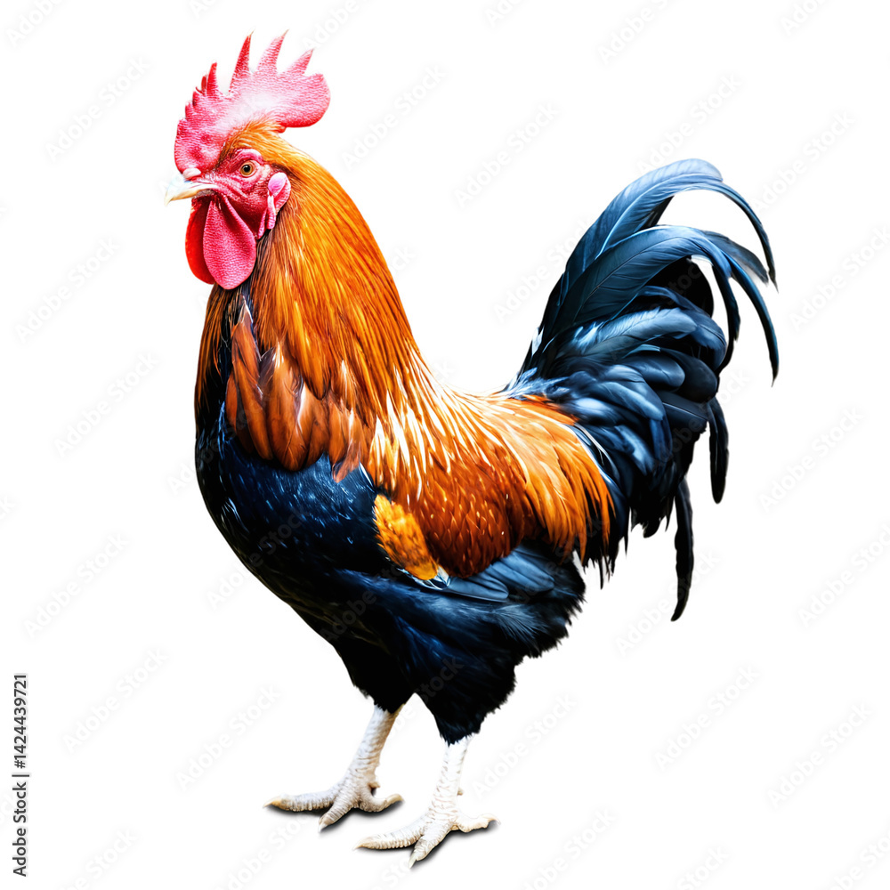 Fototapeta premium rooster isolated on transparent background