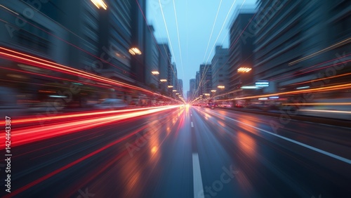 Abstract Art Map of Urban Light Tracks