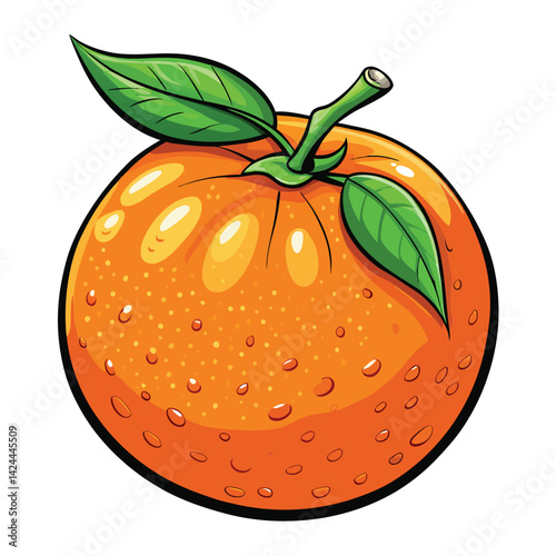 Vibrant orange with leaves