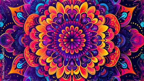 Vector illustration of a Mandala background 