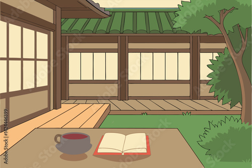 Serene Asian-Inspired Courtyard Photography with Tranquil Garden Design