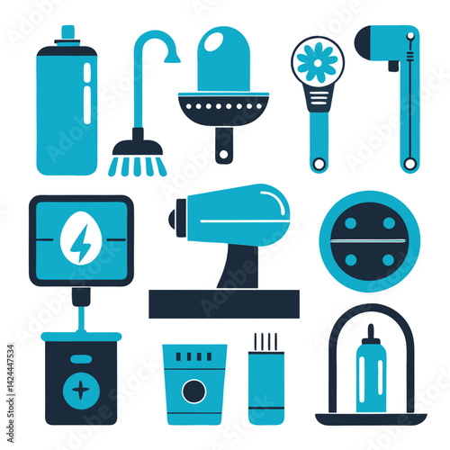 Vector Illustration of Electrical Appliances and Home Goods