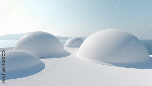 Fototapeta Naklejka Na Ścianę i Meble -  Realistic artwork of white sand dunes