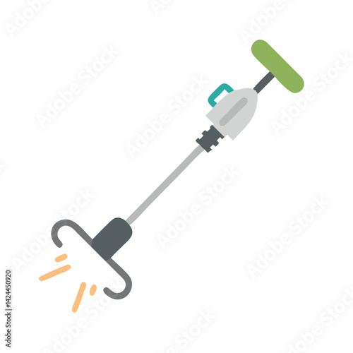 Ergonomic Weed Puller Illustration: Eco-Friendly Gardening Tool Concept