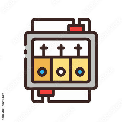 Casino Slot Machine Icon, Jackpot, Lucky Symbol Design