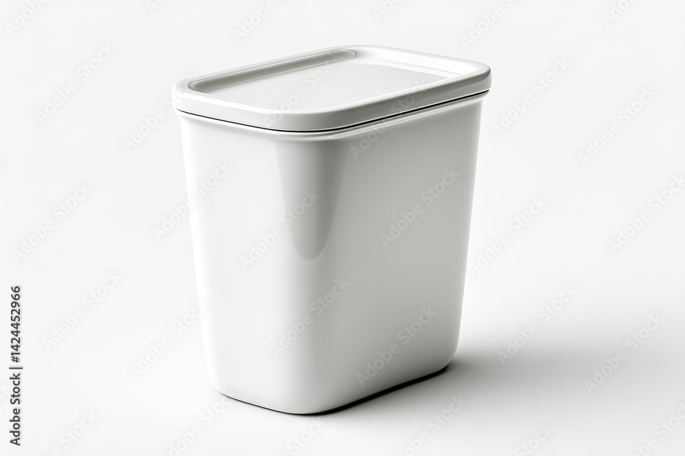 Modern white storage container on a light background for organizing various items in home or office spaces