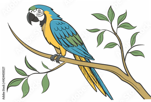 parrot on branch