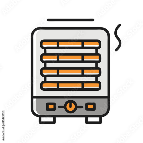 Heater vector icon illustration for winter season