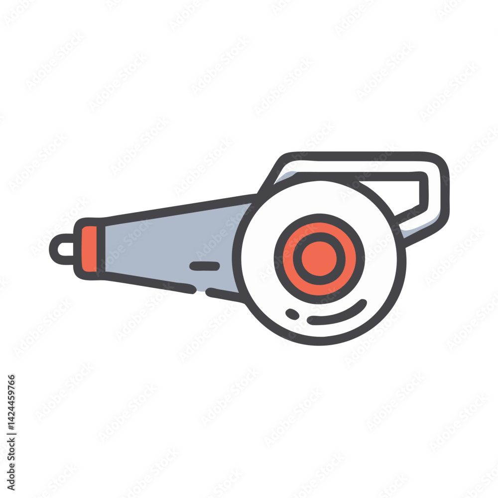Leaf blower icon illustration on black background vector Leaf blower icon illustration on black background vector