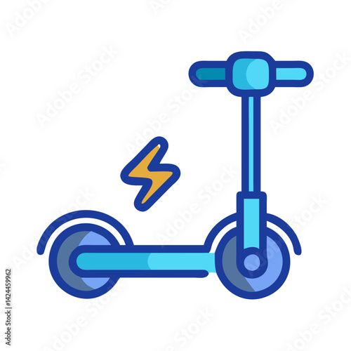 Electric scooter vector design illustration on black background