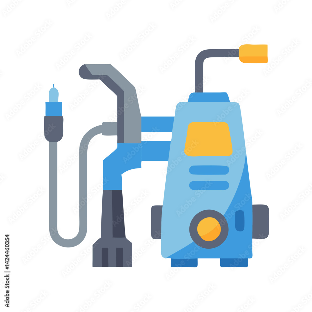 Vector Pressure Washer on Black Background Illustration Vector Pressure Washer on Black Background Illustration