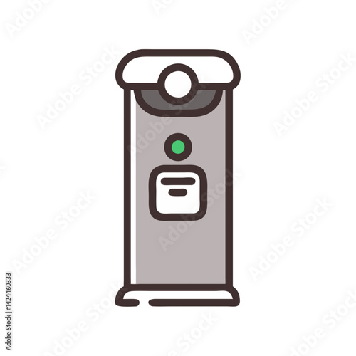 Modern parking meter illustration on a black background