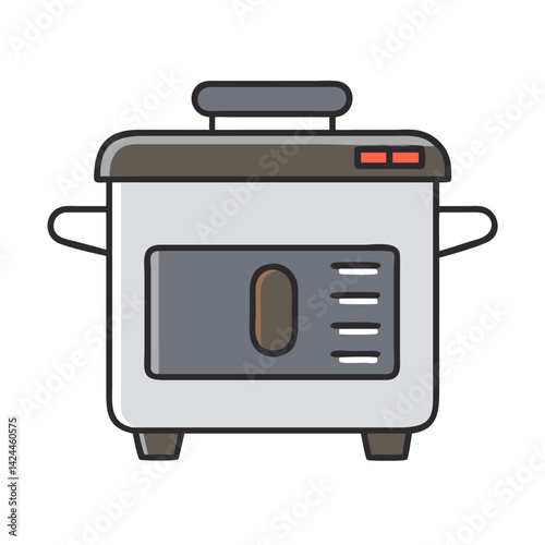 Electric pressure cooker appliance icon vector illustration design