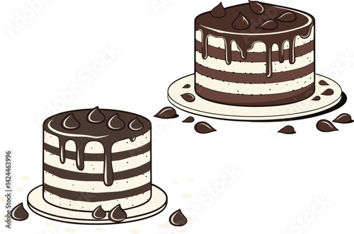Delicious Multi Layered Chocolate Cake Photo Rich Dessert Aesthetic