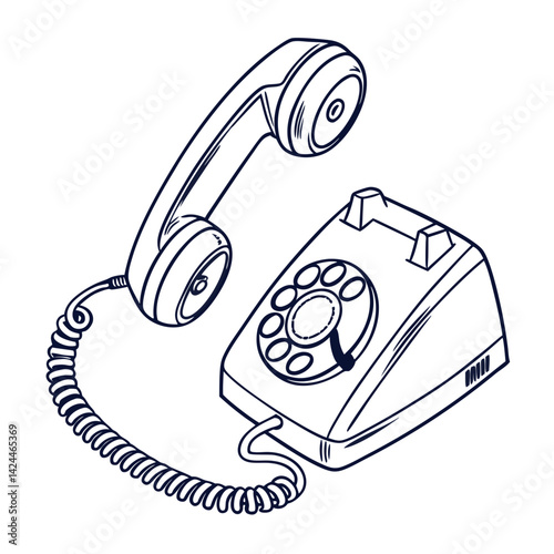 old phone with a cord
