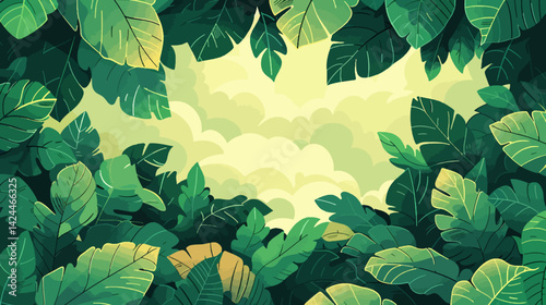 green leaves tropical background