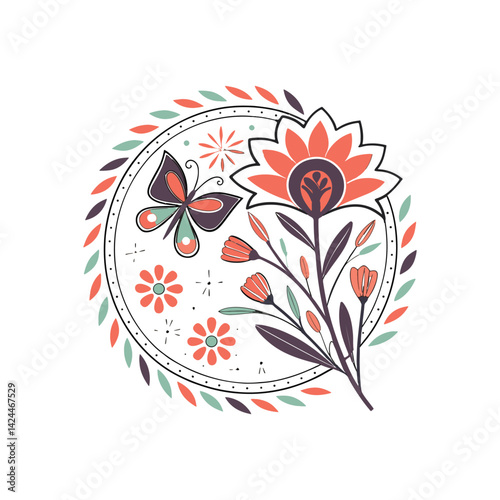 : Flower-mandala-in-vector--art illustration