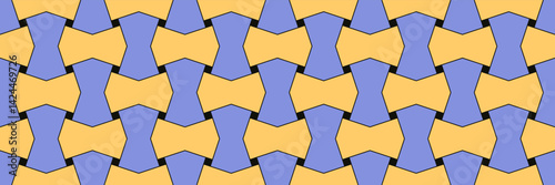 Summer Tessellation, Geometric seamless Pattern