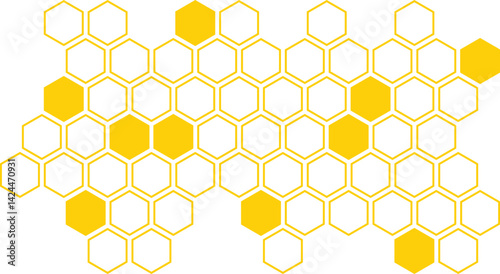 simple outline honeycomb pattern design.