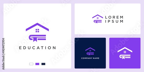 Education house logo design template