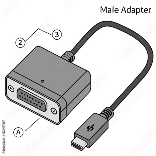 A black plastic USB flash drive, a digital data storage device, is isolated on white, ready for computer connection