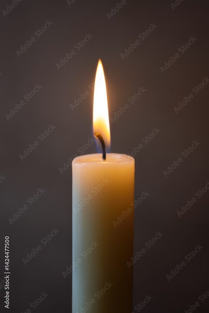 single candle flickers softly in dim room serving as symbol of hope and resilience minimalistic setting single candle flickers softly in dim room serving as symbol of hope and resilience minimalistic setting