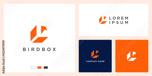 Bird box logo design template