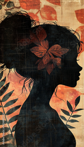 Silhouette of a young girl
